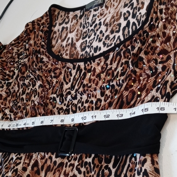 JTB leopard print tie back medium 19" pit - Picture 11 of 13